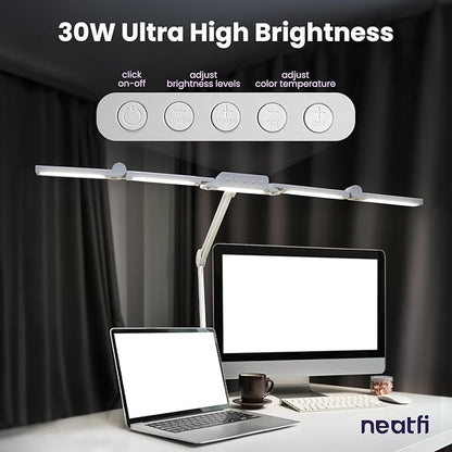 Neatfi 3, 000 Lumens LED Desk Lamp, 360 SMD LEDs, CRI 95, Adjustable Light Modes - Image 2