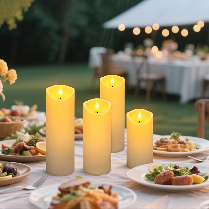 24 Packs of flameless LED Pillar Candles - Image 9