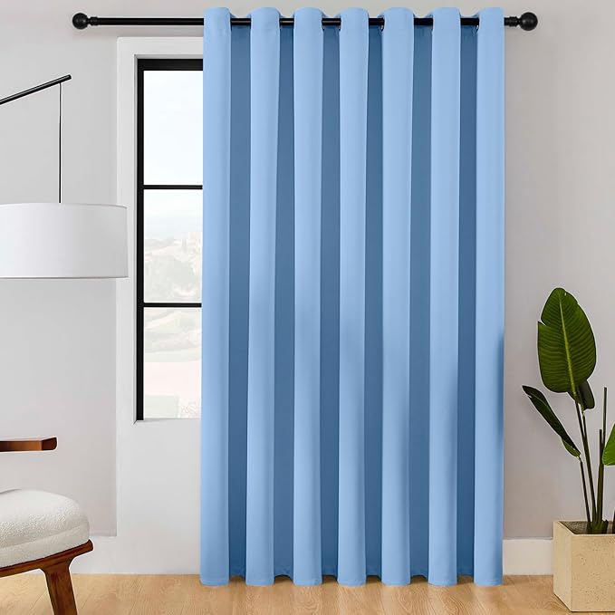 ChrisDowa Room Divider Curtain 84 Inches Long, Wide Blackout Sliding Door by ChrisDowa