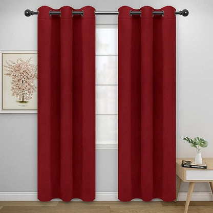 Easy-Going Blackout Curtains for Bedroom, Solid Thermal Insulated Grommet and by Easy-Going