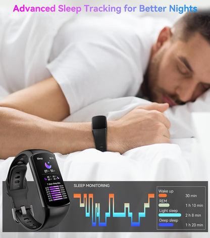 fitness tracker with heart rate blood oxygen blood on a desk or shelf