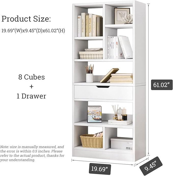 IOTXY Wooden Open Shelf Bookcase - Image 3