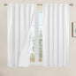 LAMIT 100% Blackout Short Linen Curtains, 48 Inch Length Linen Textured Thermal by LAMIT