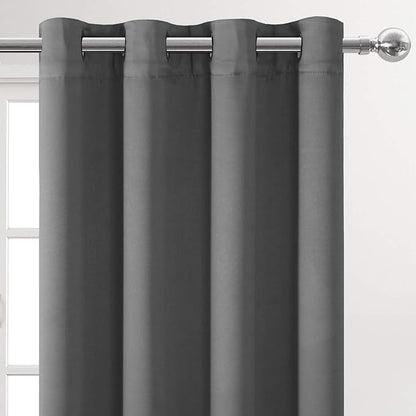 DWCN Dark Grey Room Darkening Blackout Curtains, Thermal Light Blocking Drapes - Image 5