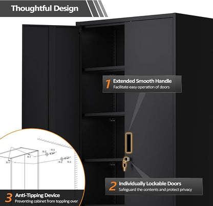 VINGLI Metal Garage Storage Cabinet - Image 5