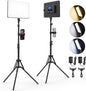Led Video Light Panel Lighting Kit, QEUOOIY 2-Pack Bi-Color Photography Lighting by QEUOOIY