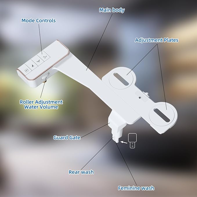Hibbent Bidet Attachment for Toilet, Non-Electric Dual Nozzle for Frontal & - Image 9