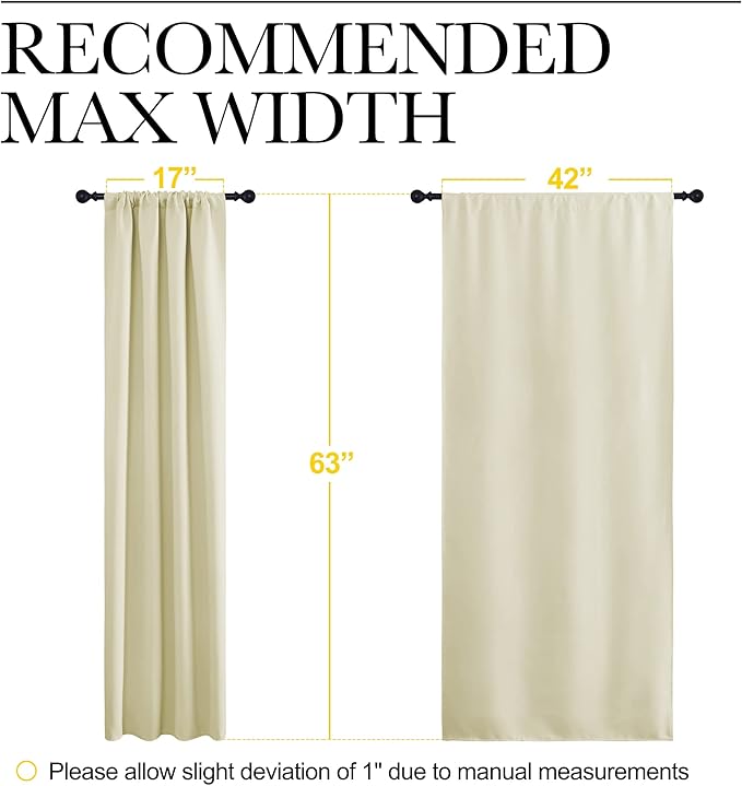 NICETOWN Blackout Curtains for Living Curtains, Room Darkening Window Curtain - Image 3