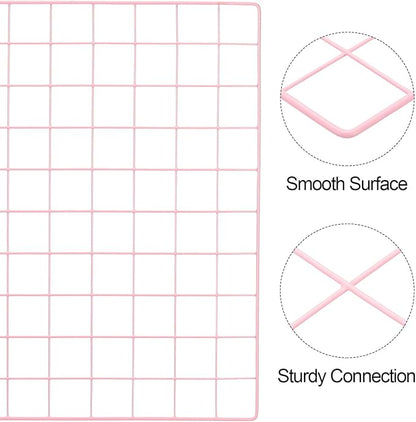 PATIKIL 20"x20" Wire Grid Panel, 2 Pack Board Photo Pictures Memo Display Grid - Image 3