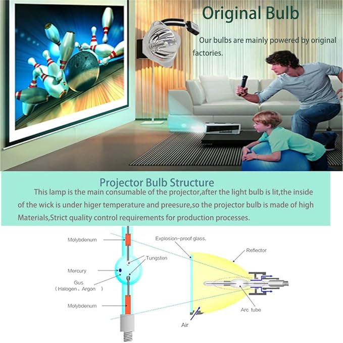 Migokrust Genuine Original V13H010L50 Replacement Projector Lamp/Bulb - Image 2