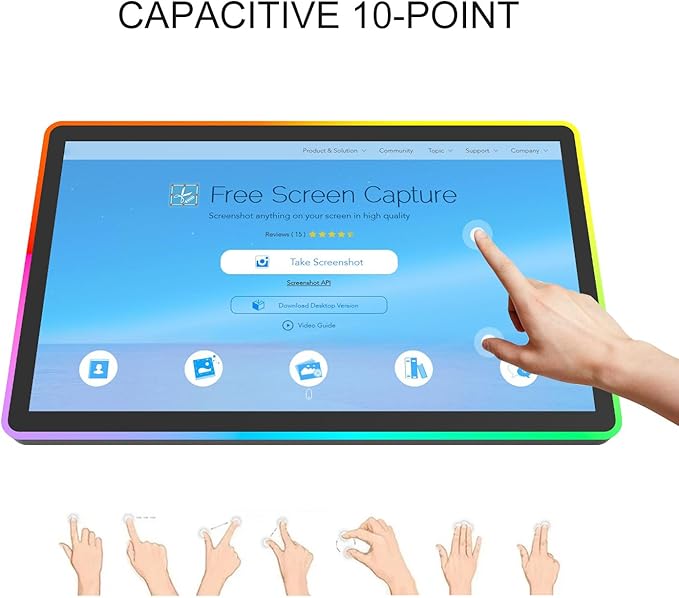 GreenTouch 27 Inch LED-Framed Touch Screen Monitor - Image 3