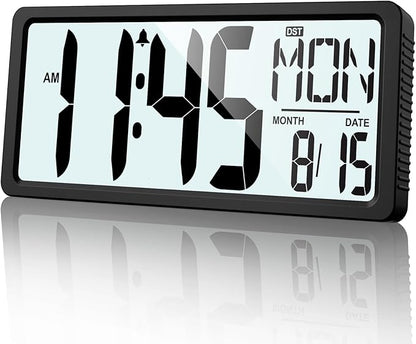 XREXS Large Digital Wall Clock Battery Operated by XREXS