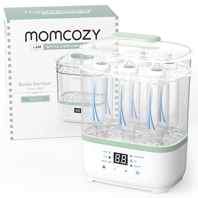 Momcozy Bottle Sterilizer and Dryer, 8-in-1 Electric Steam Baby Bottle by Momcozy