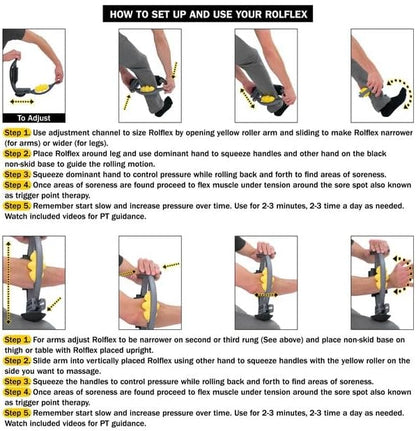 Rolflex Arm & Leg Massager Roller – Muscle Roller to Address Golfer’s Elbow - Image 4