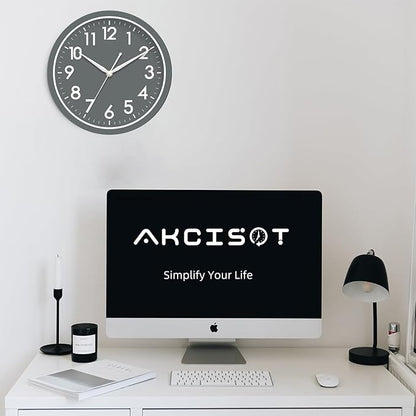 AKCISOT Wall Clock Bathroom 10 Inch Analog Small Wall Clocks Battery Operated - Image 4