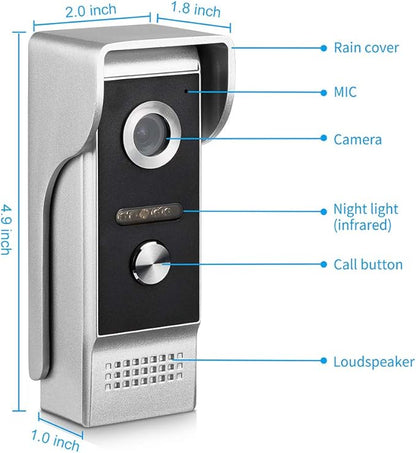 AMOCAM Upgrade Versions 2 Units Apartment Intercom System 7 inch Touch Monitor - Image 9