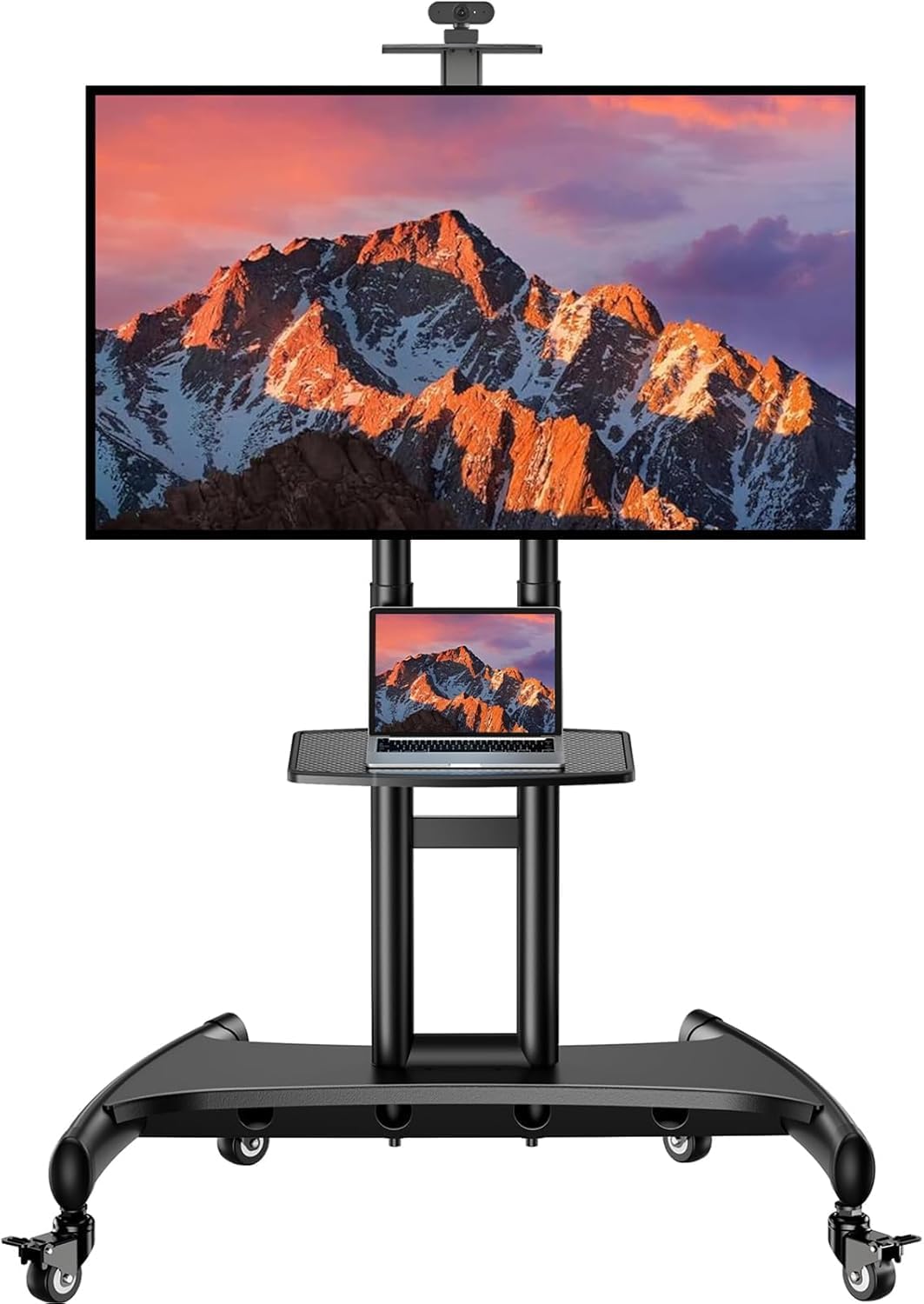perlesmith rolling tv stand for 32-85 inch flat/curved, main product view