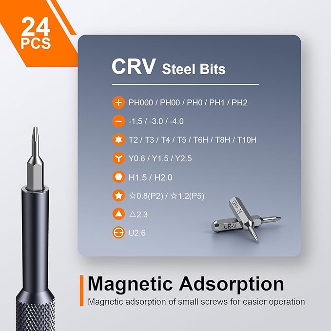 JOREST 25-IN-1 Precision Screwdriver Set, Mini Repair Tool Kit - Image 3