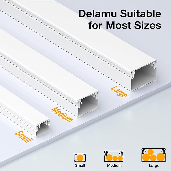Delamu TV Cord Hider, 315in Wire Covers - Image 7