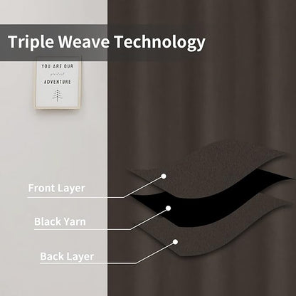 Easy-Going Blackout Curtains for Bedroom, Solid Thermal Insulated Grommet and - Image 3