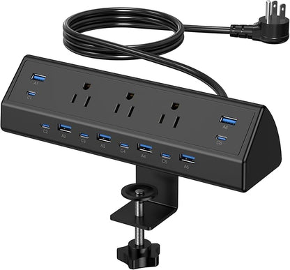 Jgstkcity 130W Desk Clamp Power Strip, 12 USB Ports, Surge Protector, ETL by Jgstkcity