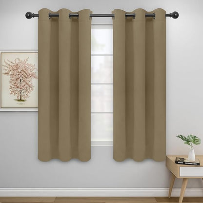 Easy-Going Blackout Curtains for Bedroom, Solid Thermal Insulated Grommet and by Easy-Going