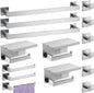 bathroom hardware set 15 piece brush nickel bathroom, main product view