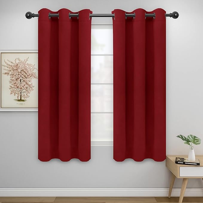 Easy-Going Blackout Curtains for Bedroom, Solid Thermal Insulated Grommet and by Easy-Going