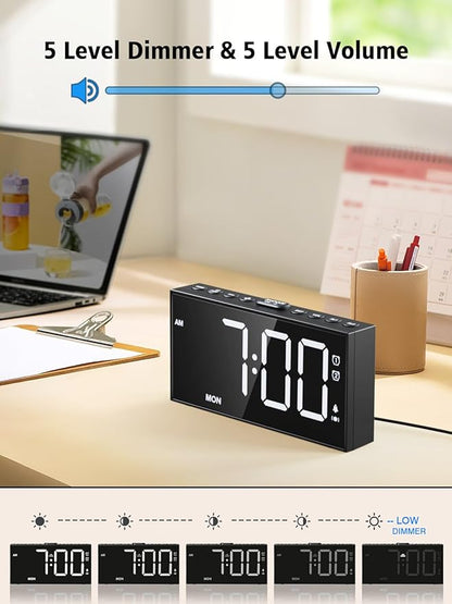 PPLEE Loud Alarm Clock for Heavy Sleepers, Dual Vibrating Alarm Clock - Image 4