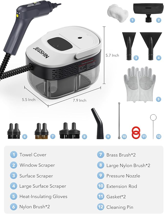 Steam Cleaner 3-Level Adjustable Steamer - Image 6
