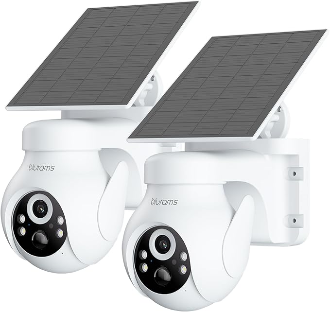 blurams 2K Solar Outdoor Camera Wireless, 360° PTZ Security Cameras Wireless by Blurams