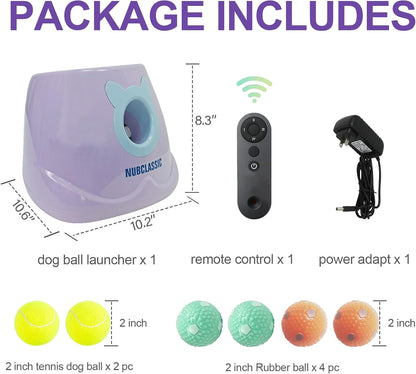 automatic dog ball launcher tennis ball thrower machine shown in use
