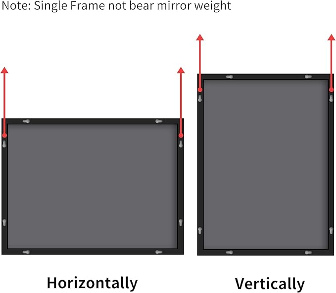 Bathroom Black Mirror, 36x55in Black Rectangle Mirror - Image 7