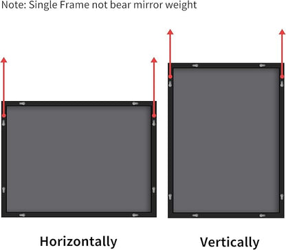 Bathroom Black Mirror, 36x55in Black Rectangle Mirror - Image 7