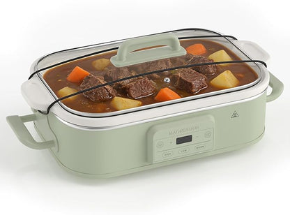Magnifique 4 Quart Casserole Digital Slow Cooker, Premium Ceramic Bakeware by Magnifique