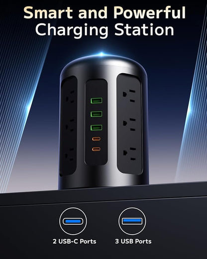 Yegosh Power Strip Tower Surge Protector - Image 5