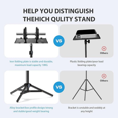 LEORFI Projector Stand Tripod, Laptop Tripod Stand, Foldable Portable Projector - Image 3