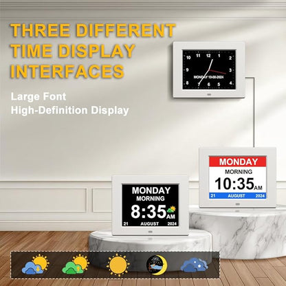 8‘’ Digital Calendar Day Clock, Gifts - Image 2
