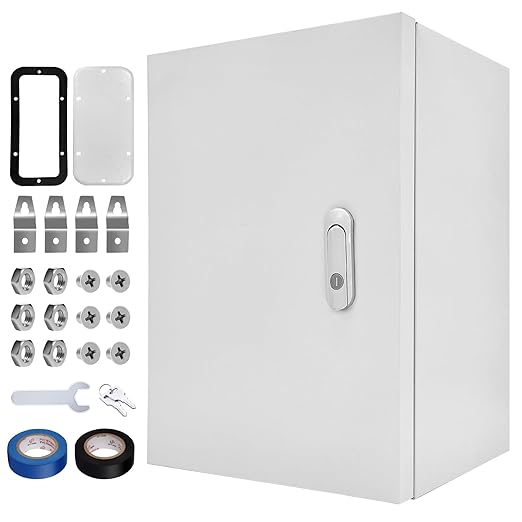 Outdoor Electrical Box 20 x 16x 8''D NEMA 4X Enclosure Steel Box, Waterproof & by CXCESNS