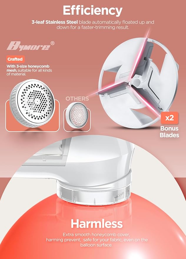 Bymore Fabric Shaver, Lint Remover, Lint Shaver Defuzzer Sweater Shaver - Image 3