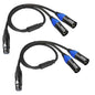 Smithok 2pack XLR Y Splitter Cable, Female to Dual Male Y Cable, Balanced by Smithok