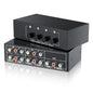 RCA Switch 4 in 1 Out Composite Video L/R Audio Selector Box 4X1, BolAAzuL by BolAAzuL