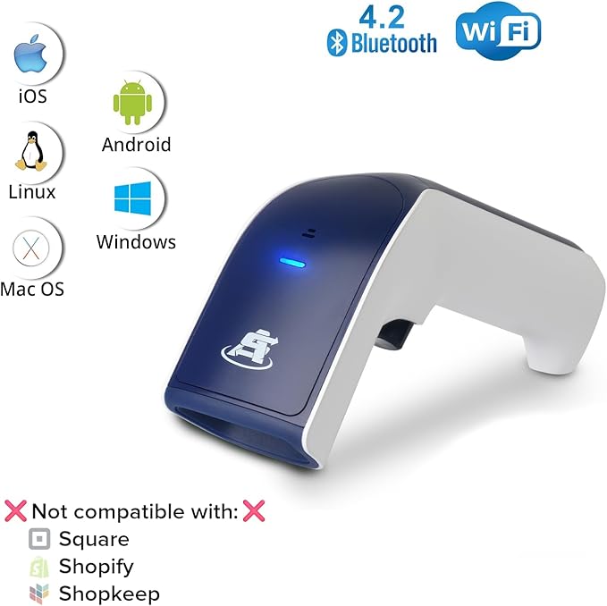 ScanAvenger Wireless Portable 1D Bluetooth Barcode Scanner: Hand Scanner 3-in-1 - Image 2