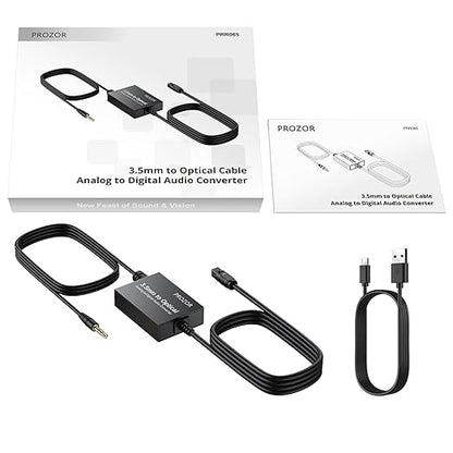 PROZOR 3.5mm to SPDIF Converter Analog to Digital Audio Cable ADC Adapter - Image 8