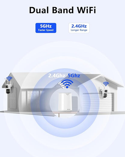 【Auto Tracking & 2-Way Audio】 Solar Powered PTZ Camera System, Wireless Outdoor - Image 8