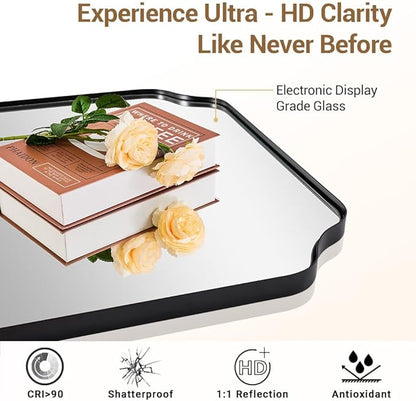 ANDY STAR 30x40 Inch Matte Black Mirror, Unique Rectangle Mirror - Image 5