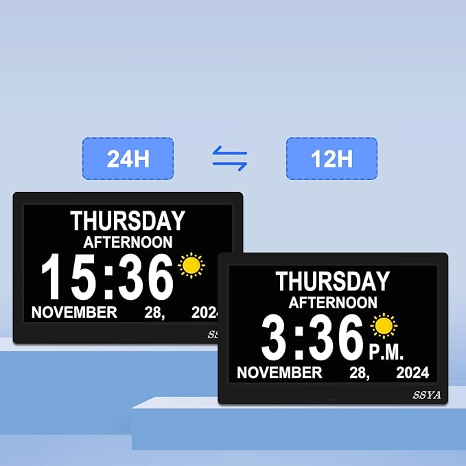 SSYA Dementia Clock for Seniors, Digital Clock - Image 5