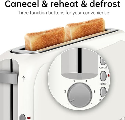 SEEDEEM 2 Slice Slim Toaster, Single 10" Long Slot Toaster Fits Bagels & - Image 6