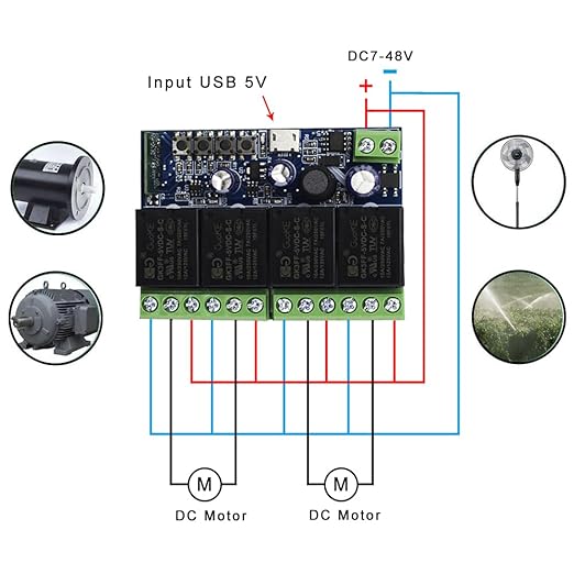 Ewelink WiFi Wireless Smart Relay Module USB 5v 4 Channel Inching Self-Lock - Image 7