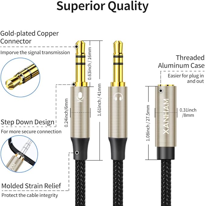 XANHAM 3.5mm Headphone Splitter - Image 3